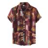 Men's Fashion Casual Print Hawaii Vacation Short-sleeved Shirt