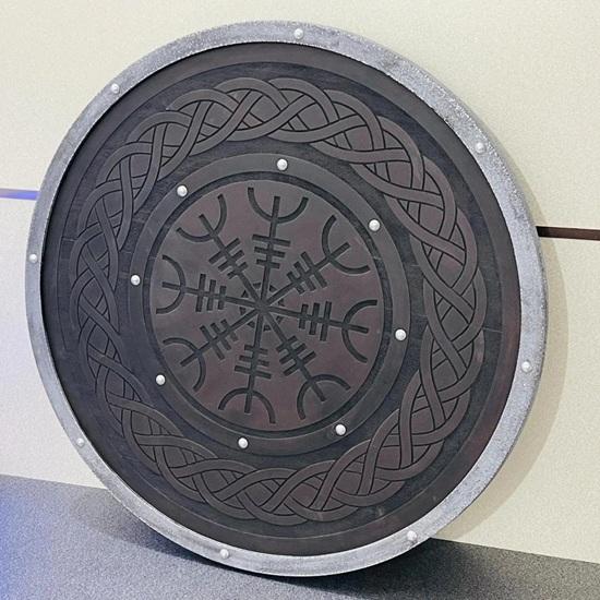 60.96 Cm Viking Norse Valhalla Wooden Handmade Battle Warrior Shield Cosplay Home Decor Gift