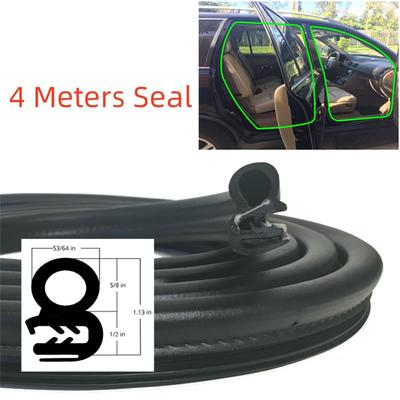 Joint de porte de voiture en caoutchouc noir, coupe-froid monté sur le corps, ceinture en acier EPDM avant de 4 mètres