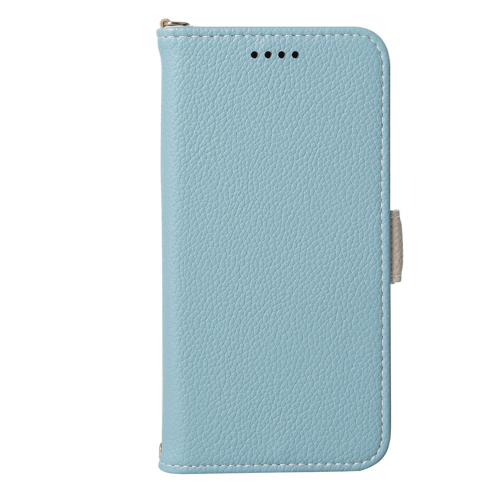 Honor Win RT Lychee Pattern Leather Flip Case with Side Buckle & Stand - Anti-Drop Design Honor Win синий