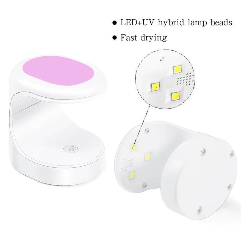 Nail Enhancement Mini Portable Timed Phototherapy Nail Oil Glue Quick Drying Non Black Hand Baking Lamp Creative Eggshell Shape