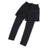 Black Men's Fake 2 Piece Pants Training Elastic Quick Drying 2 in 1 Gym Leggings Pants for Exercise
