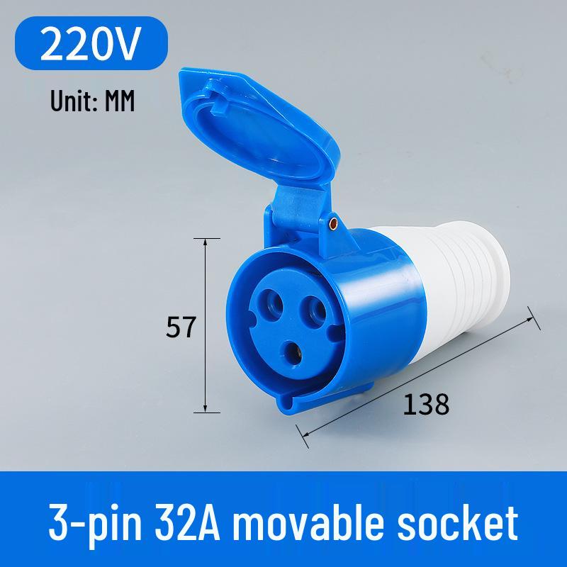 16/32A Waterproof Industrial Plug & Socket - Surface/Flush Mounted Aviation Connector