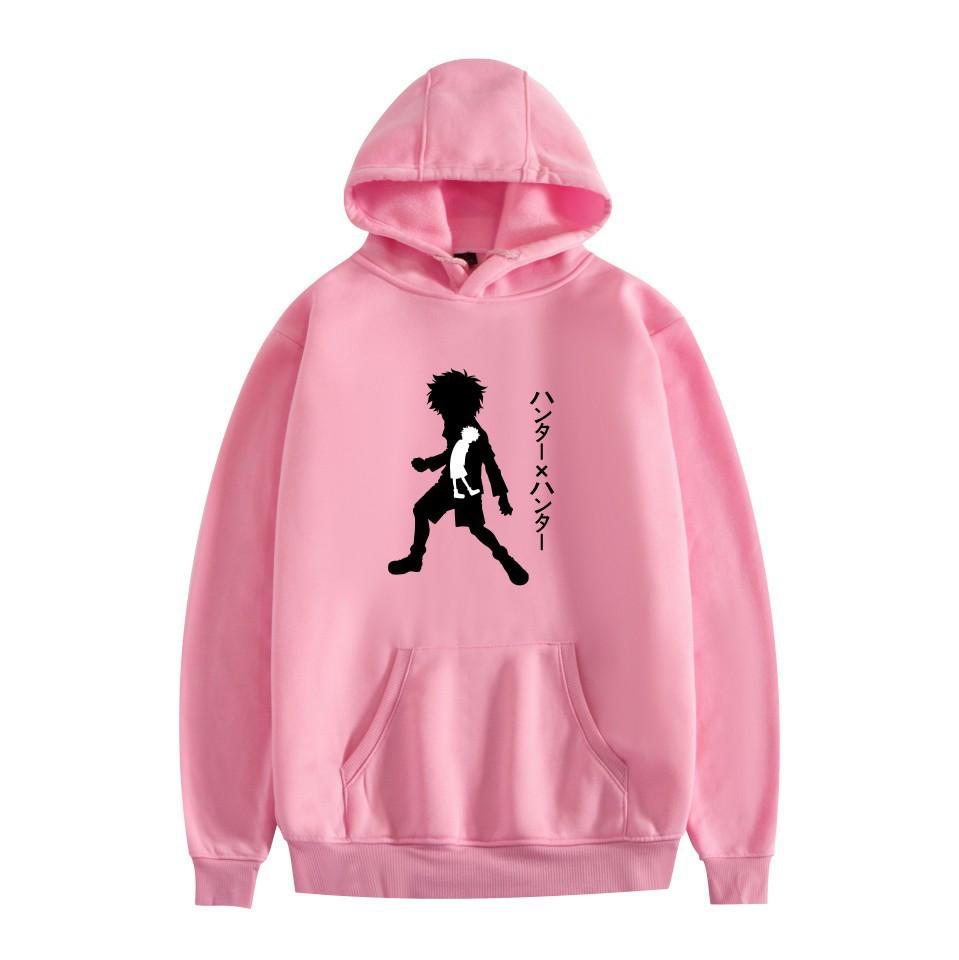 Anime Letter Print Hooded Autumn And Winter Sweater