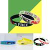 Free Palestine Commemorative Silicone Bracelet With Geometric Design Environmentally Friendly