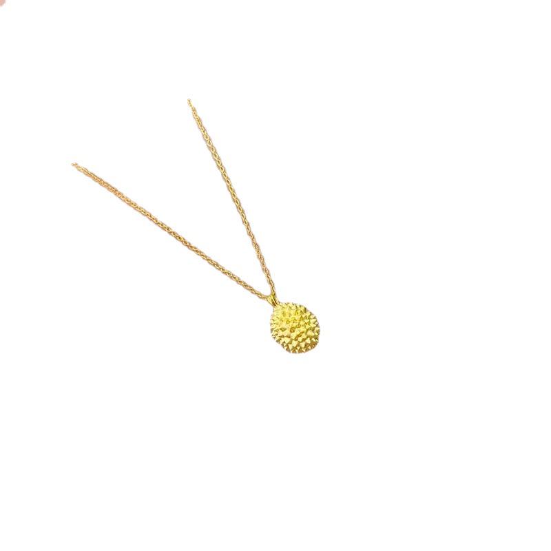 Durian Gold Necklace - Influencer's Hot Pick, Unique Qixi Commemorative Jewelry Gift for a Lifetime.