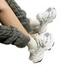 thick-soled silver-gray dad shoes women's spring and summer height increase women's shoes lightweight casual versatile running