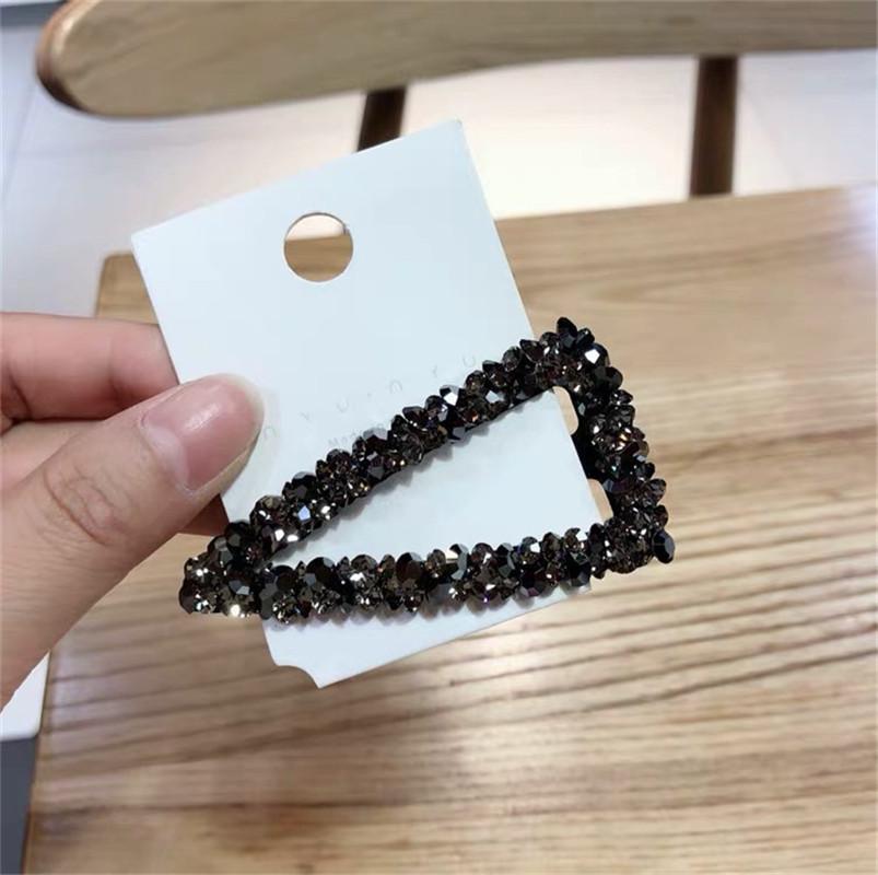 New Shiny Rhinestone Elegant Colour BB Hair Clips Women Girl Crystal Hairpin Headdress Fashion Barrettes Hair Accessories Gift