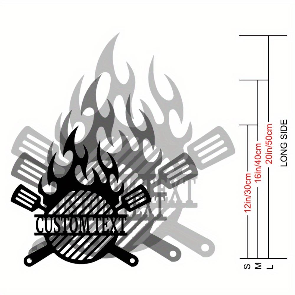 Arte de Pared de Metal Regalo para Barbacoa Decoración de Maestro Parrillero Señal para Cocina Exterior