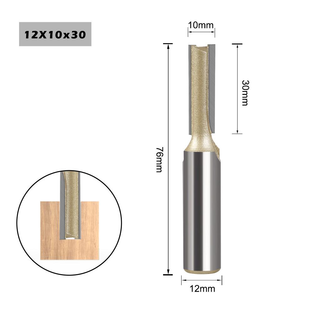 Woodworking Professional Reverse Metric Straight Knife Double Blade Slotting Straight Knife Engraving Machine Knife Head 7,8,9,10,11,12Mm
