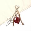 Aesthetic Keychains Purse Handbag Backpack Bag Pendant Charms Heart Bows Keychains Charms Car Keyring for Women Girls