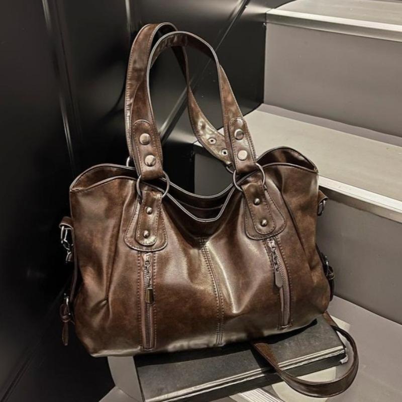 Fashion Leather Shoulder Bag for Women Multi Compartment Square Bag Retro Crossbody Bag Perfect for Shopping Daily Life and Weekend Outings
