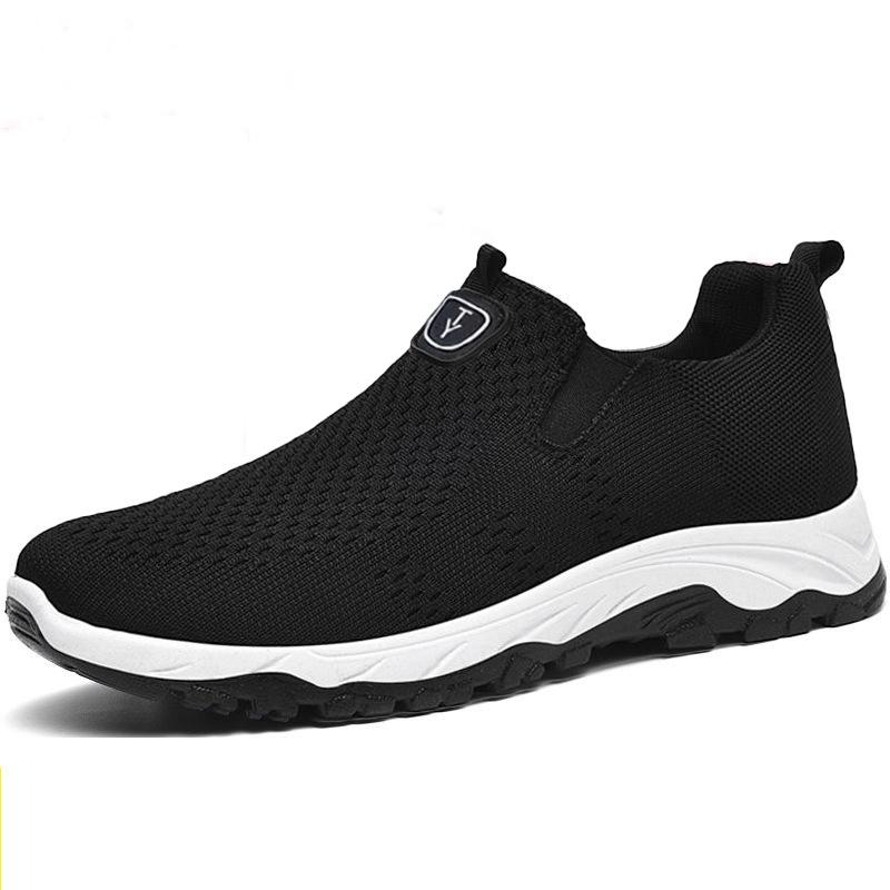 Summer breathable cloth shoes men's casual shoes men's lazy shoes one pedal new soft-soled mesh men's shoes
