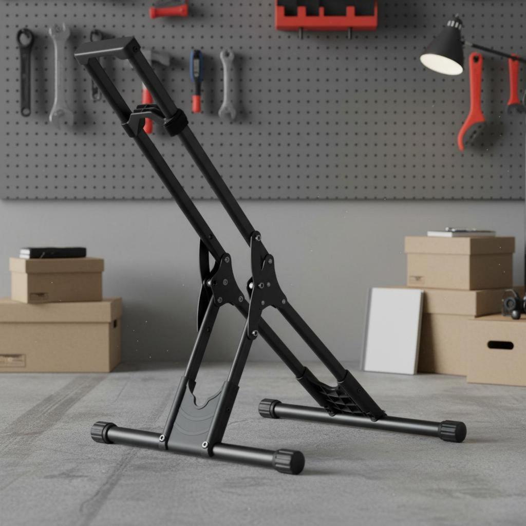 Double Rod Bike Stand Stable Support Portable Cycle Effortless to Set up