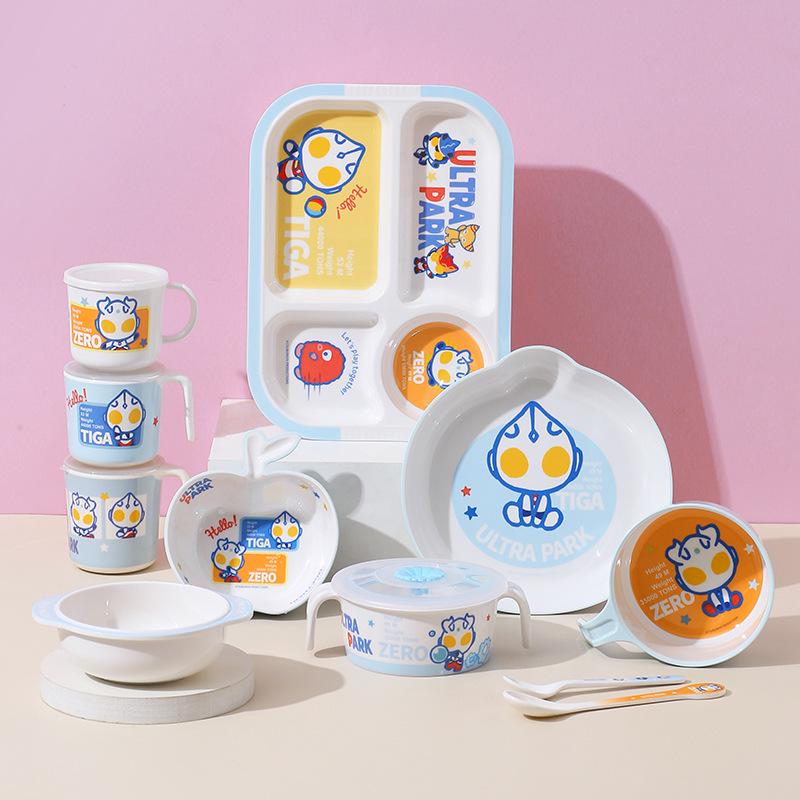 Ultraman Kids' Melamine Bowl Set: Cute, Drop-Proof, Scald-Proof, Perfect for Baby and Toddler Meals