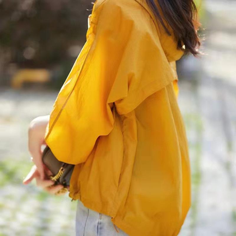Summer Short Jacket Spring and Summer Thin Hooded Sun Protection Clothes for Women Breathable Sun Protection Clothes for Women