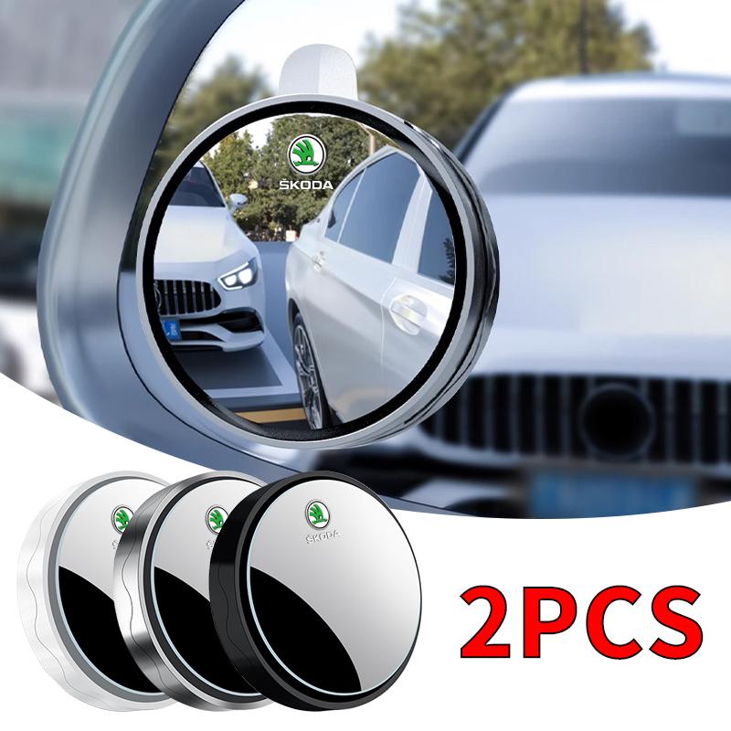 pdvri7 2Pcs 360 Degree Adjustable Blind Spot Mirror for Skoda Kodiaq Karoq 2 A7 Tour VRS Superb Octavia Yeti Fabia 1 Rapid Accessories