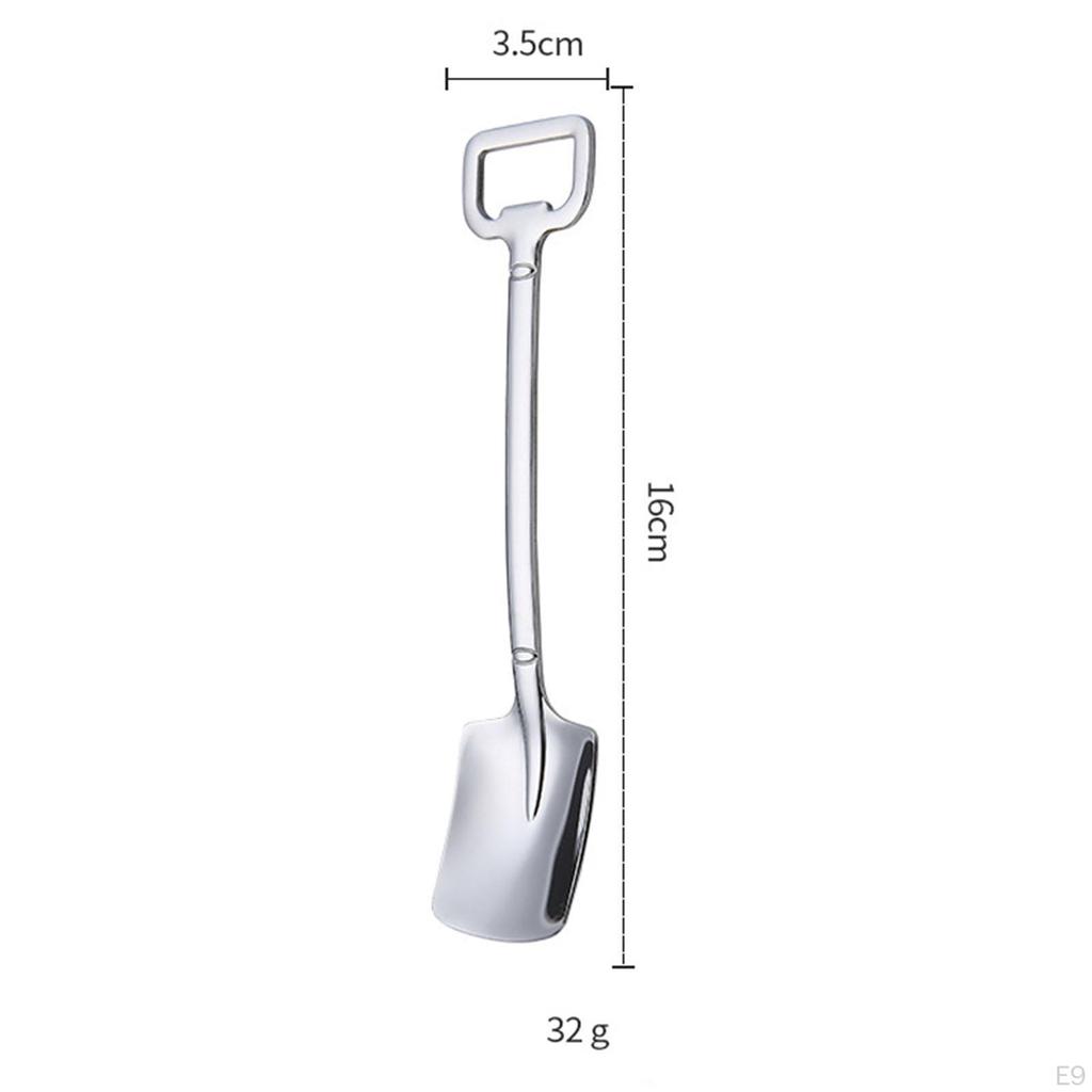 4 Pieces Scoops Shaped Spoons Coffee Tea Spoon Reusable Sturdy Kitchen Utensils Serving