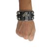 European and American Punk Cross Rhinestone Bracelet Design Diamond PU Leather Bracelet