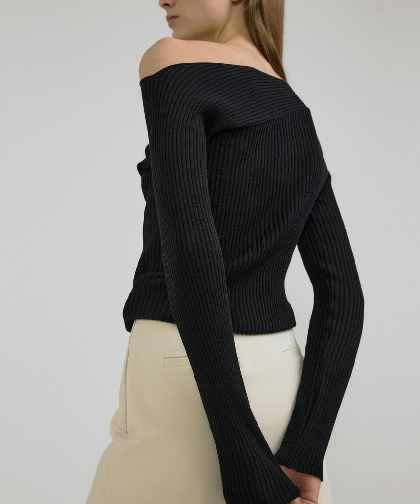 OCTETTE One Shoulder Knit_2Color
