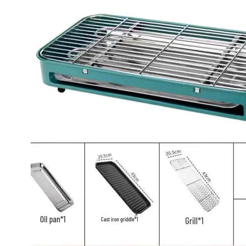 Electric Indoor BBQ Grill 7-Piece Set