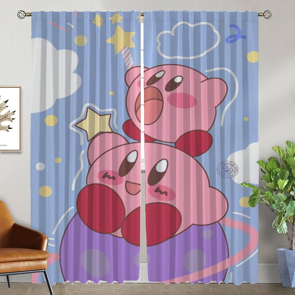 

Kitchen Curtains 2 Pieces Kirbys Home Interior Curtains for Camera Partition Blackout Curtain for Room 2 Panel Shades Living W50xH70cmx2pcs-CL