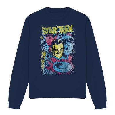 STAR TREK Unisex Adult Classic Crew Illustrated Sweatshirt