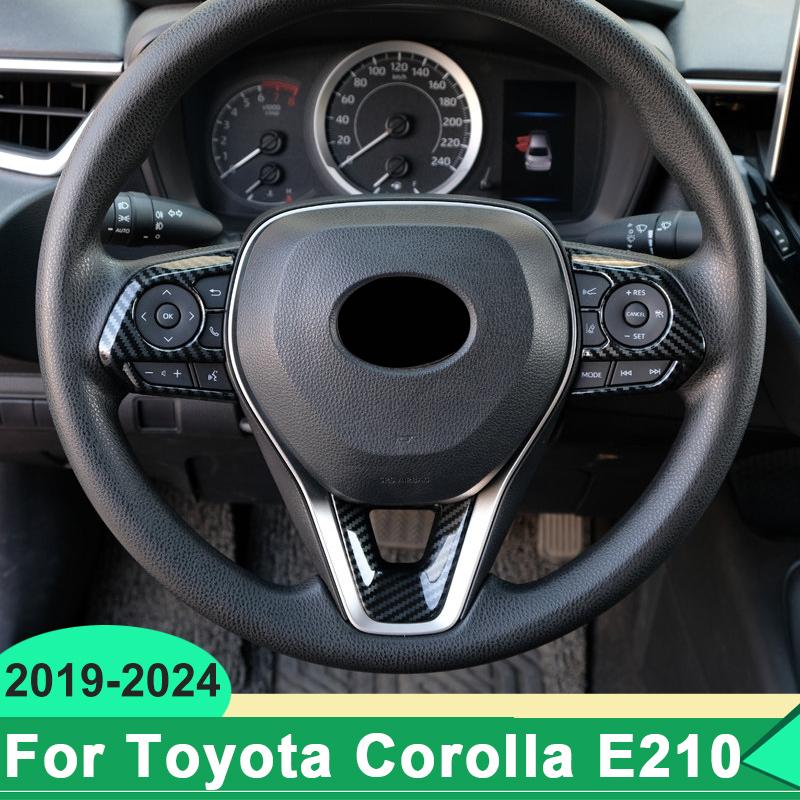 For Toyota Corolla E210      2024 Hybrid ABS Carbon Car Steering Wheel Button Panel Trim Cover Accessories