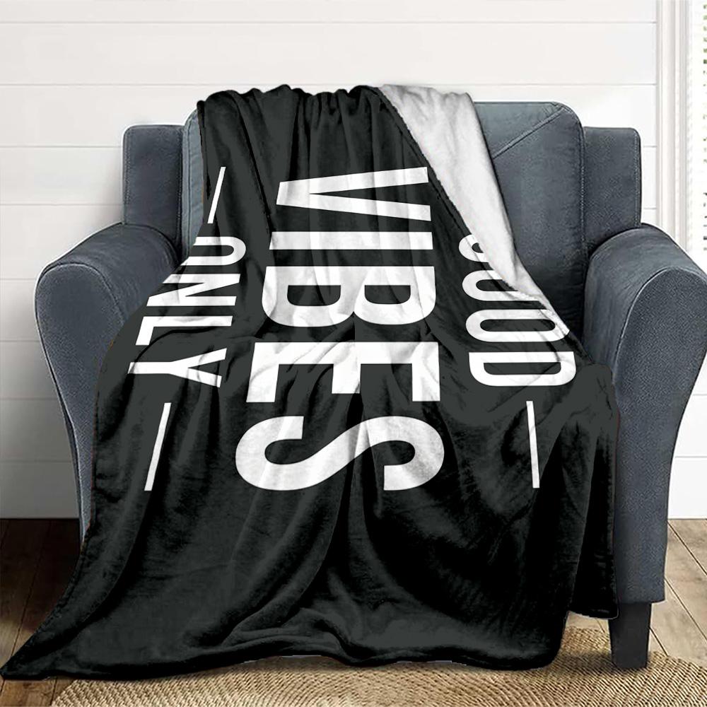 Positive Energy Flannel Blanket Throw Blanket Soft Warm Sofa Bed Camping Home Decor Unique Christmas Gift C926848