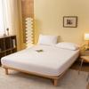 Skin Friendly Cotton Fitted Cover Sheet With Elastic Bands Mattress Cover Solid Color Fitted Sheet King Size Bed Sheet