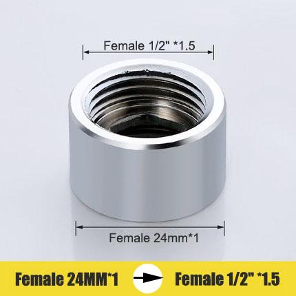 1 DB M24 Átalakítás 16 18 19 20 22 24 1/2'' Belső x Belső Csaptelep Adapter Konyha Fürdőszoba Sárgaréz Vízszalag Csap