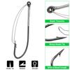30pcs Carbon Steel Weedless Wacky Rig Fishing Hooks Assorted 1/0-3/0 Sizes for Freshwater Saltwater with Storage Box
