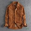 Men's Retro Corduroy Long Sleeve Shirt Jacket - Versatile and Thick for Winter
