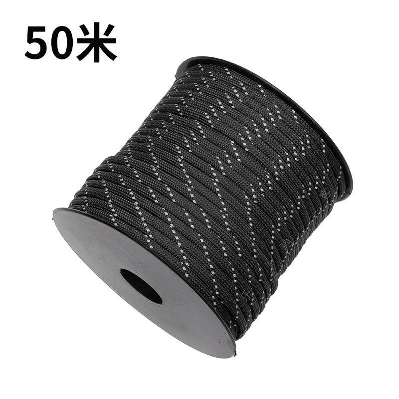 50 Meters, Outdoor 7-Core Umbrella Rope, High-Reflective Paratrooper Rope, Emergency Life-Saving Rope, Tent Canopy Pull Rope