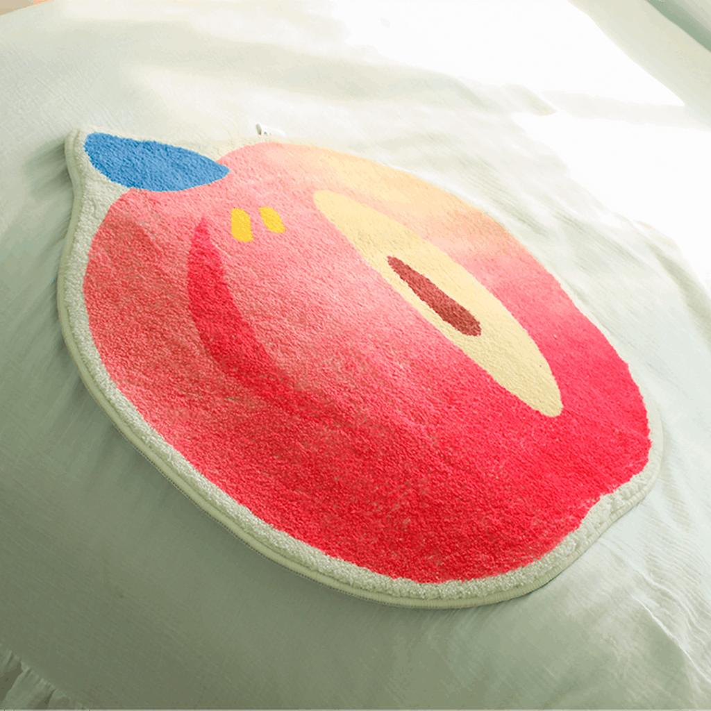 Cute Printing Fruit Bedroom Rug Cartoon Apple Peach Bedside Mat Soft Living Room Carpet Area Floor Pet Pad Aesthetic Home Decor