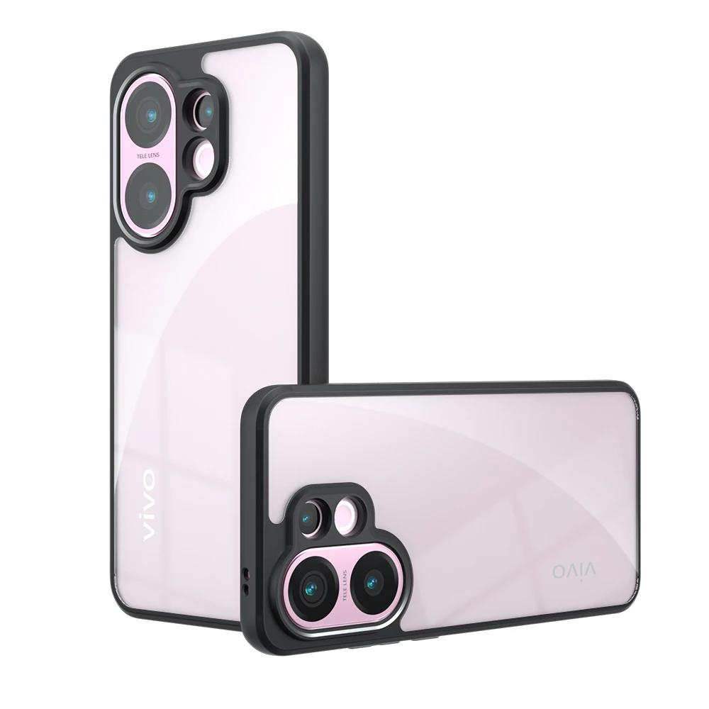 Matte Acryl PC+TPU Hülle für VIVO X200 FE X200FE Luxus Stoßfest Schützen Transparent Hart Bumper Cover für VIVO S30 Pro Mini