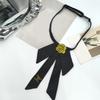 Metallic Rose Flower Bowtie Neck Accessory For Formal Casual Occasion Adjustable Design Easy To Wear Neck Tie for Women