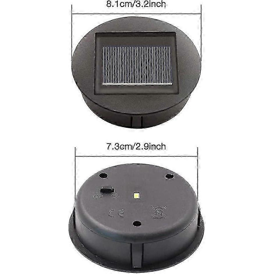 4 Pack Solar Replacement Lights with LED Bulbs, Solar Ceiling Light Replacement, LED Solar Panel Sha 25-26