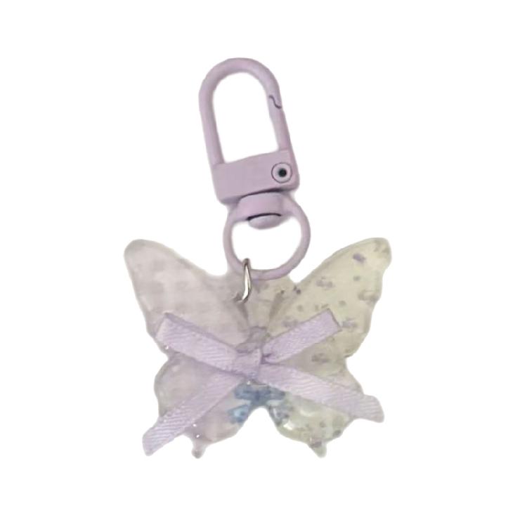 

Charming Resin Bowknot Keychain Fashion Bag Hanging Accessory For Backpacks Keys Cute Present For Loved Ones