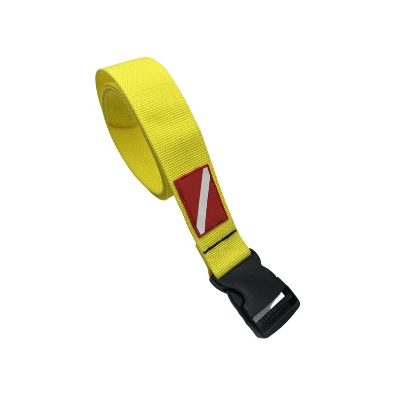 Dive Waist Belt with Quick Releases Buckle for Scubas Diving, Snorkeling Scubas Diving Weight Belt, Webbing Diving Belt 130cm жёлтый