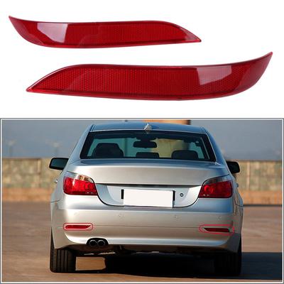 2 Adet Arka Tampon Reflektörü İkaz Lambası Kapakları Lens Sol Sağ Taraf 63146915039 63146915040 BMW 5 Serisi E60 E61 2003-2007 İçin