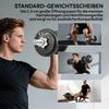Dumbbell Set 2-in-1 Dumbbells Barbell Adjustable Up To 20 KG with Non-Slip Grip for Home Strength Training, Gray