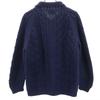 INVERALLAN Made in Scotland Long sleeve Aran knitting knit cardigan Navy Men's Used