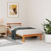 Vidaxl Bed Frame Without Mattress, Waxed Brown, 75X190 Cm, Pine