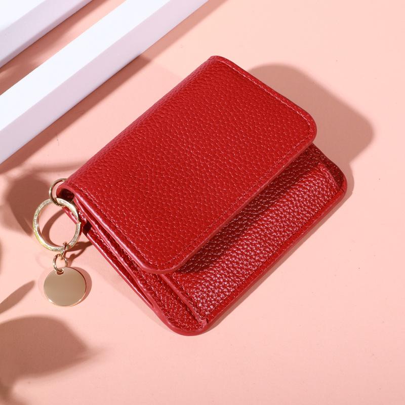 Vintage Solid Color Short Wallet, Credit Card Holder Portable Bifold Coin Purse, Women'S Credit Card Holder