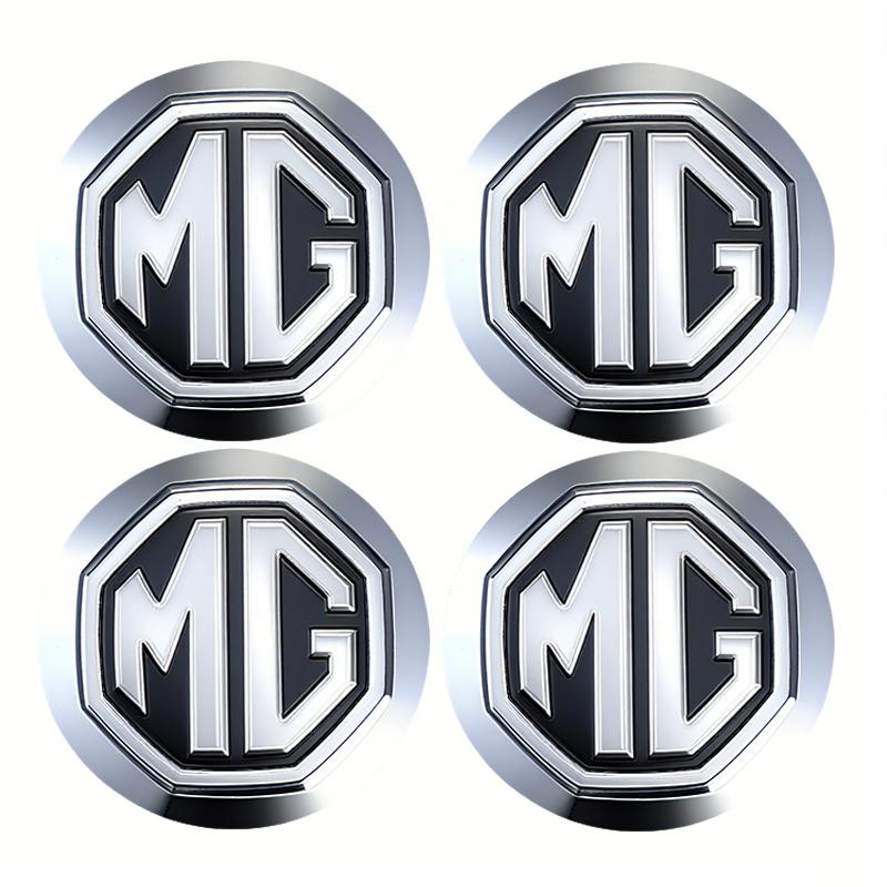 4pcs 56mm Car Aluminum Logo Wheel Center Hub Cap Badge Sticker Accessories For MG 7 6 5 ZS MG4 EV ONE Cyberster HS MG3 EZS GS 3SW