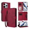 Butterfly Love Flower Multi-card Zipper Wallet Leather Phone Case