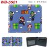 Super Mario Cartoon Full-Color Print Bi-Fold Wallet Anime Student Unisex Short Purse