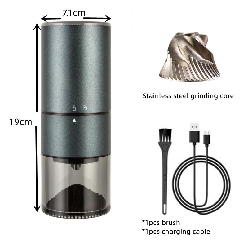 Tragbare Upgrade Elektrische Kaffeemühle TYPE-C USB Ladung CNC Edelstahl Mahlkern Kaffeebohnen Mühle