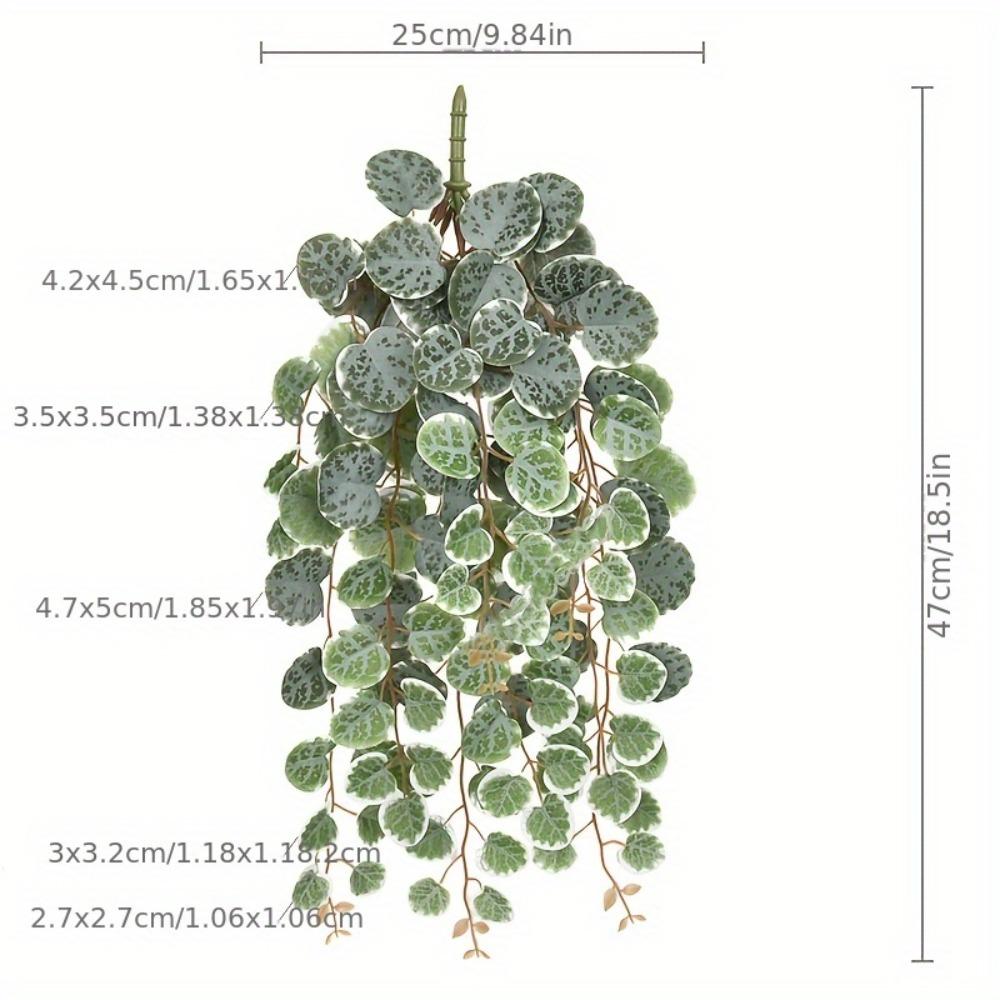 1PC Artificial Plants Vines Fake Hanging Eucalyptus Leaves Plastic Foliage Wall Hanging Rattan for Wedding Home Garden Decor
